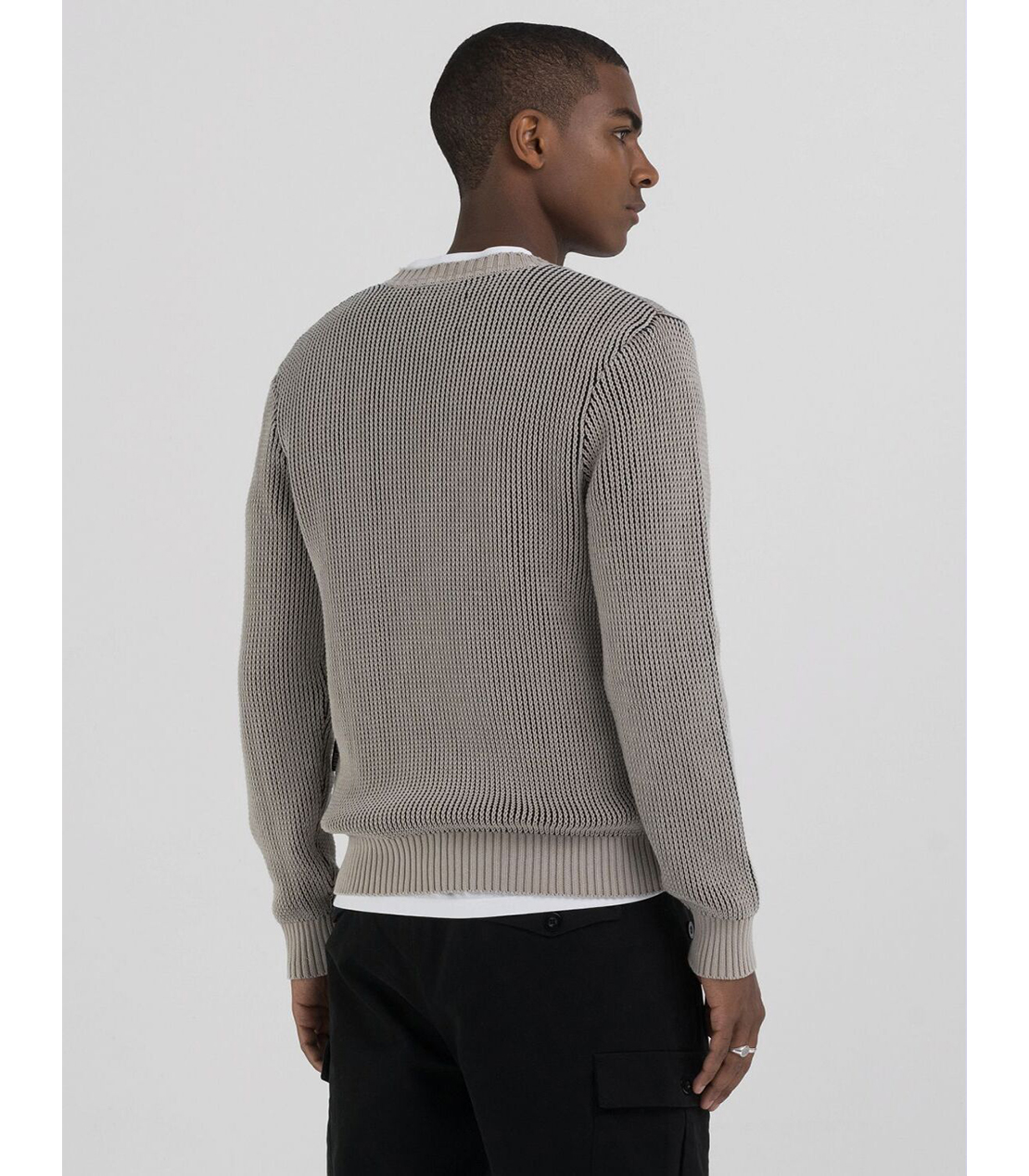 リアクティブダイ コットンセーター 詳細画像 グレイッシュベージュ 2